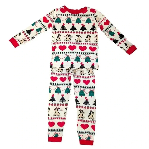 Mollimelli Colorful Christmas Clothing Set Girls  Long sleeve SZ 6-7 - Picture 1 of 10